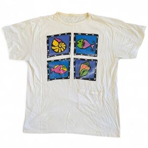 Vintage Fish and Seashells T-Shirt Dress